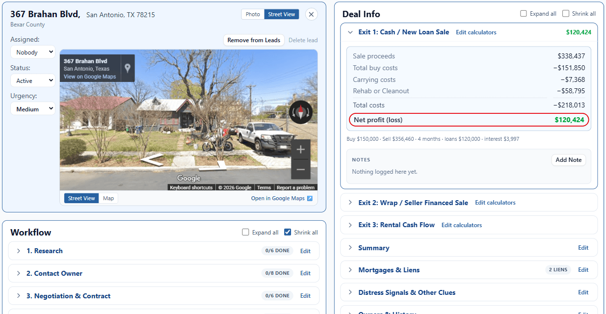 High equity pre-foreclosure in Bexar County, shown in ForeclosureLeads