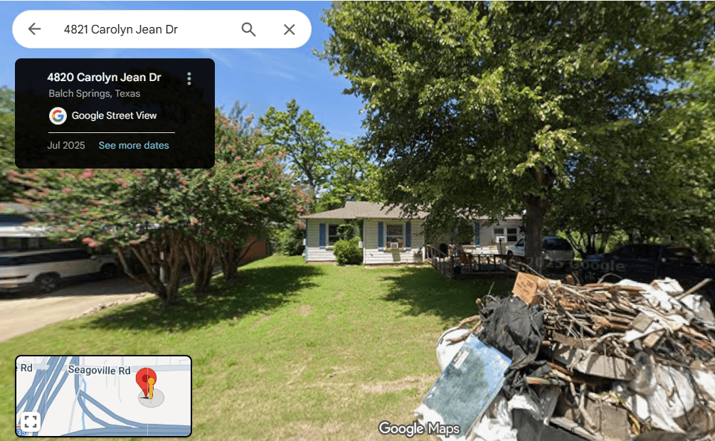 Check the property from the curb in Google Street View.